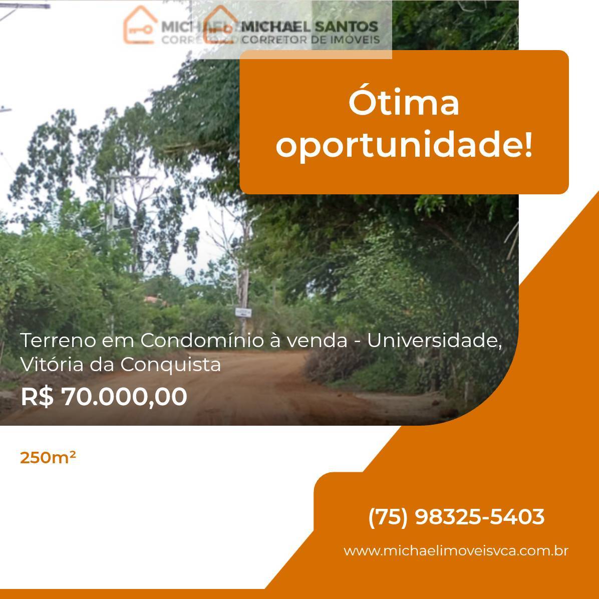 Terrenos, Vitória da Conquista, atrás da pousada Itajuípe, terrenos planos, a partir de 250 metros, aceita permuta com veículo, bem localizado, top!